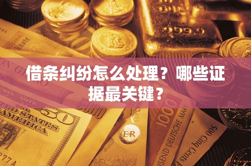 武汉借条纠纷怎么处理？哪些证据最关键？