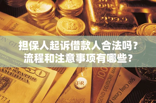 武汉担保人起诉借款人合法吗？流程和注意事项有哪些？