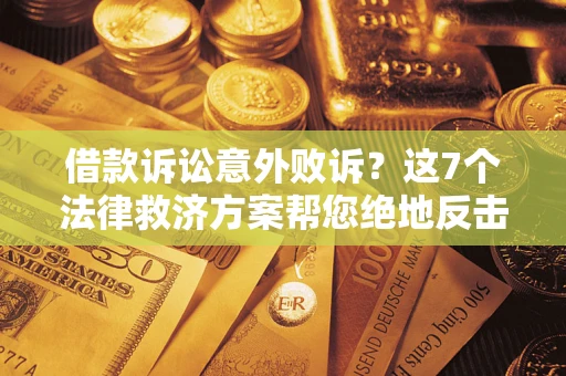 武汉借款诉讼意外败诉？这7个法律救济方案帮您绝地反击！