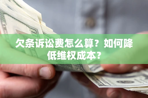 武汉欠条诉讼费怎么算？如何降低维权成本？